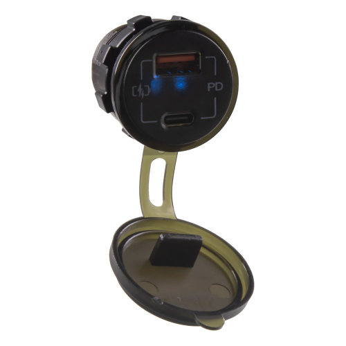 USB nabíjačka QC3.0 + USB-C, 12/24V