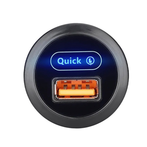 Okrúhla panelová 12/24V nabíjačka USB QC3.0