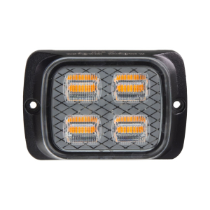 Výstražné oranžové LED svetlo 12V / 24V - 16x1W LED predátor ECE R65 (80x54x16mm)