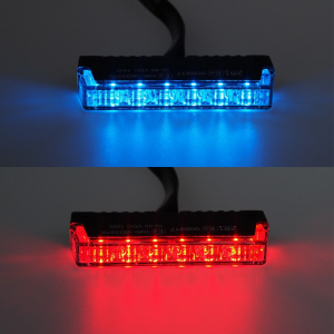 Modro-červený LED predátor 12V / 24V - 18x3W LED (90x13x33mm)