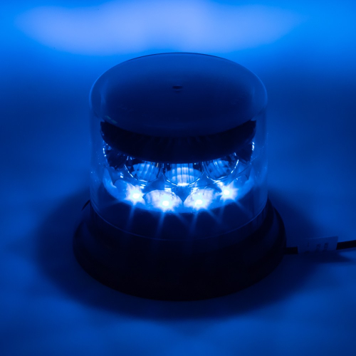 Modrý LED majáka 12-24V ECER65
