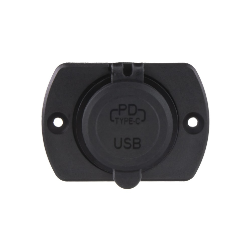 Montáž panelovej 12/24V nabíjačky USB QC3.0 + USB-C