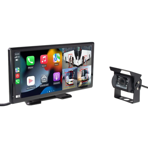 Set monitor 10,36" 4x 4PIN s Apple CarPlay, Android auto, Bluetooth, DVR, BSD, + kamera + 15m kabel