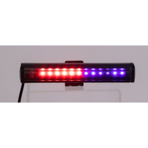 Modro-červené gumové výstrážne LED svetlo 12V - 24x LED (150x25x22mm)