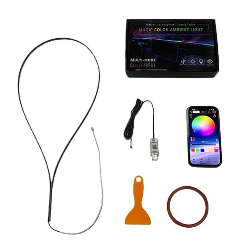 Příslušenství ambientní LED RGB osvětlení interiéru s Bluetooth a dálkovým ovladačem