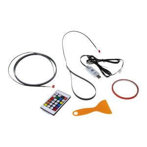 LED ambientné osvetlenie RGB do USB - Bluetooth / diaľkový ovládač (1,1+0,37m)