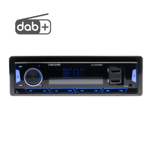 1DIN 12/24V DAB+/FM autorádio Bluetooth/USB/SD/AUX, odnímateľný panel