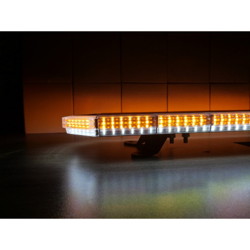 Bielo-oranžové svetlo LED rampy 1080mm, oranžovo červeno / modrá + bielej, 10-30V, ECE R65