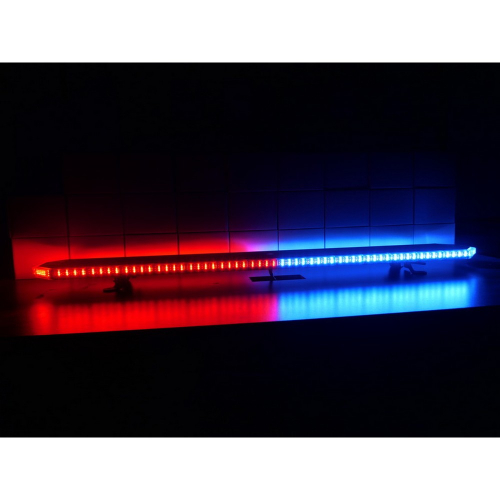 Modro-červené LED rampy 1080mm, oranžovo červeno / modrá + bielej, 10-30V, ECE R65