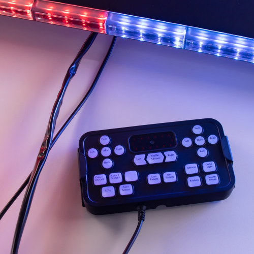 Príslušenstvo LED rampy 1240mm, oranžovo červeno / modrá + bielej, 10-30V, ECE R65