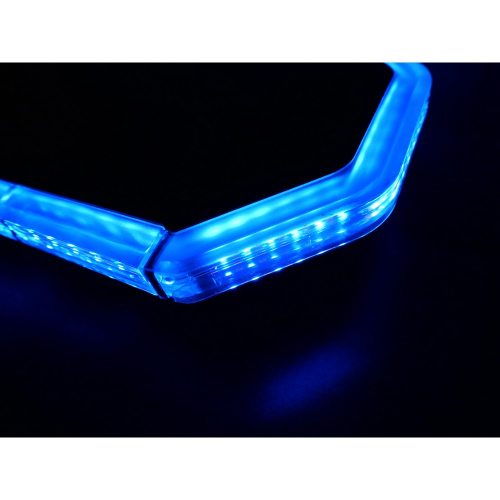 Modré svetlo LED rampy 1240mm, oranžovo červeno / modrá + bielej, 10-30V, ECE R65