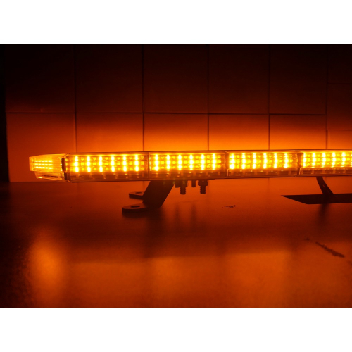Oranžové svetlo LED rampy 1240mm, oranžovo červeno / modrá + bielej, 10-30V, ECE R65
