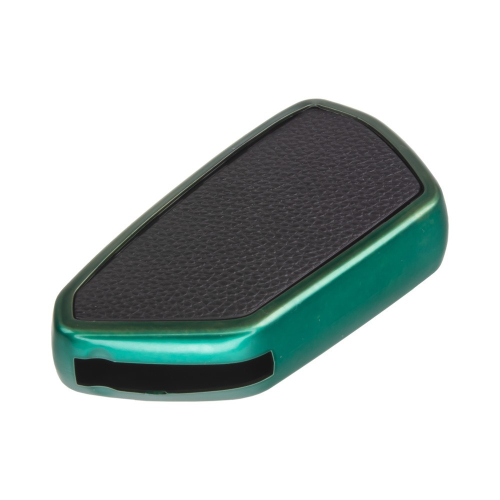Zelený kožený TPU ochranný obal kľúča Škoda, Seat, VW