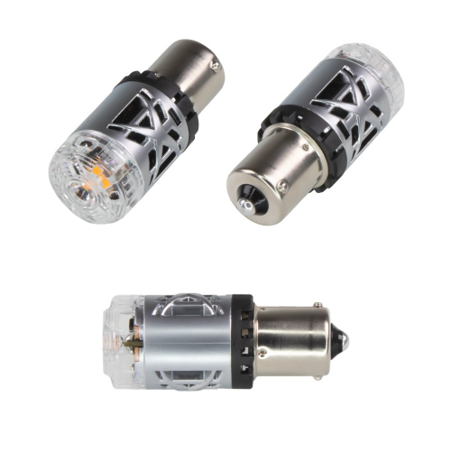 Oranžové 23W CANBUS LED autožiarovky BA15s