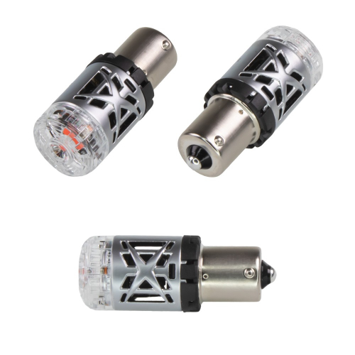Červené 23W CANBUS LED autožiarovky BA15s