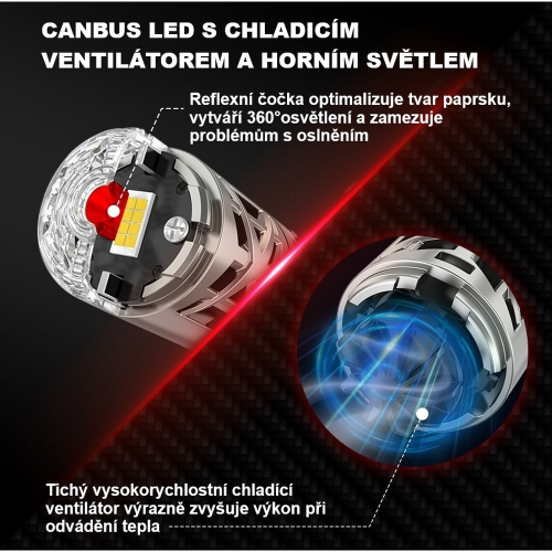 Svietivosť 23W červených CANBUS LED autožiaroviek BA15s