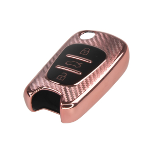 TPU obal kľúča Hyundai / Kia - carbon ružový