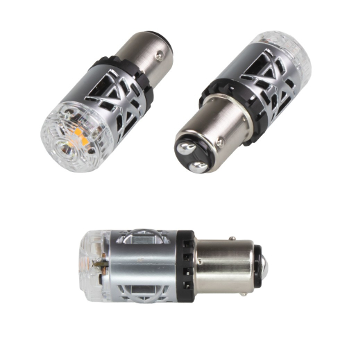 Bílo-oranžové CANBUS 23W LED autožárovky BAY15D
