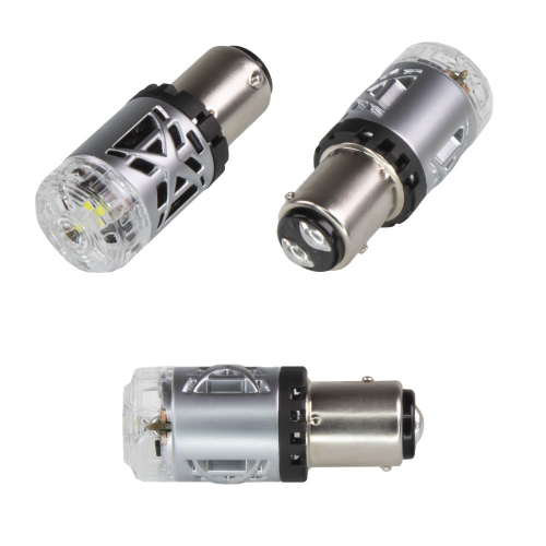 Biele Canbusové 23W LED autožiarovky BAY15D