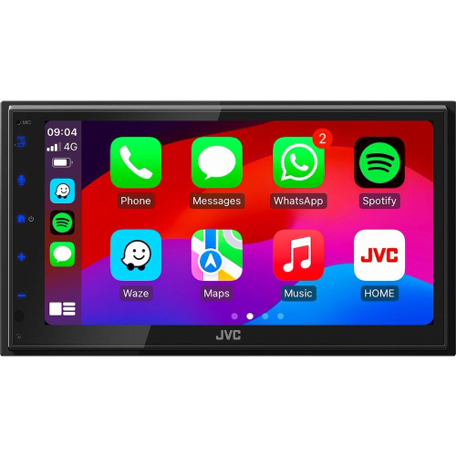 Menu 1DIN/2DIN autorádia JVC KW-M695DBW s DAB+ / FM / 6,8" displej / USB / AUX / Bluetooth / Apple CarPlay / Android Auto