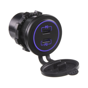 Nabíječka 12V / 24V - 2x USB-C PD 60W zásuvka