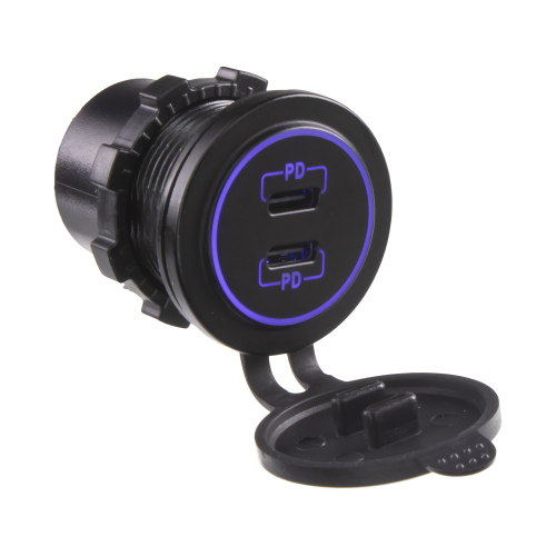 2x USB-C nabíjačka 12/24V, 60W