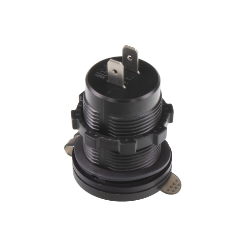 Zapojenie 12/24V nabíjačky 2x USB QC3.0 + USB-C s voltmetrom