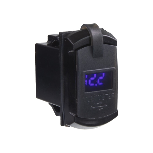 Modrý voltmeter 12/24V nabíjačky USB QC3.0 s USB-C