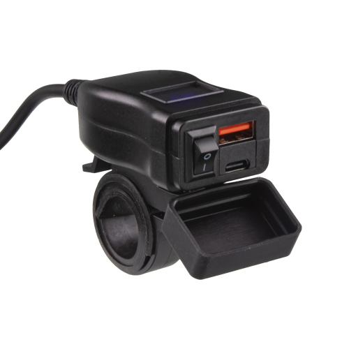 USB/USB-C nabíjačka s voltmetrom na motocykel