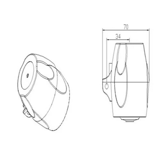 Rozmery 24V alarmovej sirény 20W