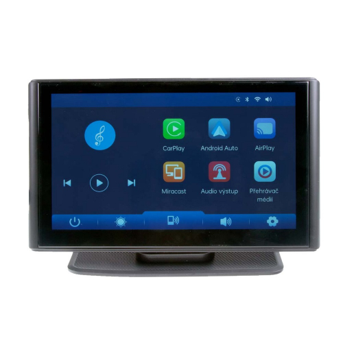 Použitie 7" multimediálneho monitora s Apple CarPlay, Android auto, Bluetooth, micro SD, kamerovým vstupom a magnetickým držiakom