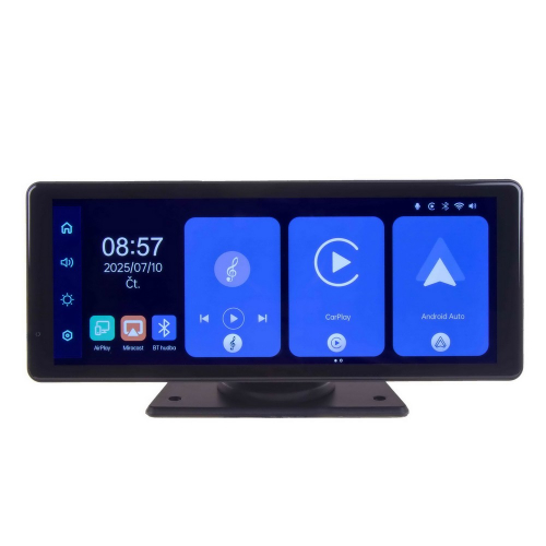 Použitie 8,1" multimediálneho monitora s Apple CarPlay, Android auto, Bluetooth, micro SD, kamerovým vstupom