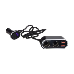Dvojitá CL zásuvka s 3x USB QC 3.0 a voltmetrom 12/24V