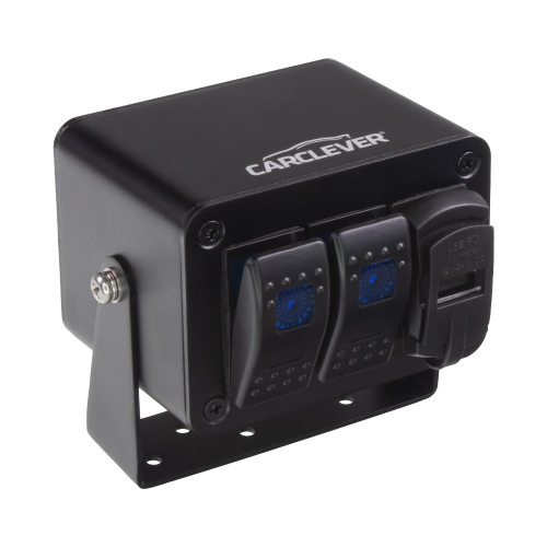 Montáž 12/24V multiprepínača s 2x kolískovými spínačmi, USB QC3.0, USB-C PD a voltmetrom