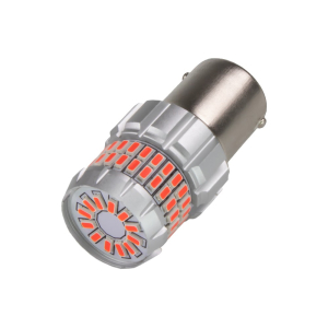 LED autožiarovky BA15s / 12V - červené / 60x 3014SMD LED / 360° (2ks) 