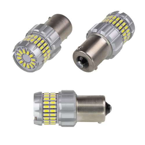 Použitie bielych LED BAU15S autožiaroviek 12V, 60LED/3014SMD, 360 °