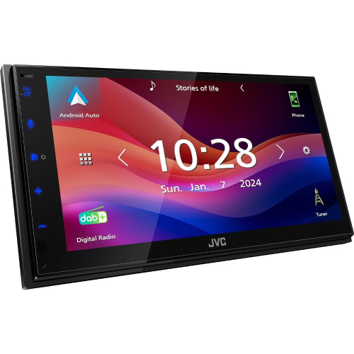 JVC 1DIN / 2DIN DAB+ / FM autorádio/6,8" displej/USB/AUX/Bluetooth/Apple CarPlay / Android Auto