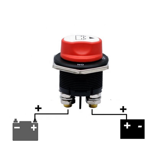 Zapojenie odpojovača batérie 300A, 32V, s odnímateľnou kľučkou