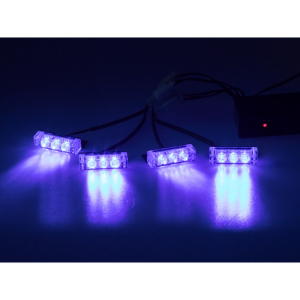 Modrý LED predátor do mriežky 12V - 4x LED svetlo
