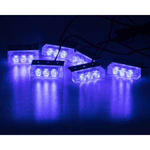 Modrý LED predátor do mriežky 12V - 6x LED svetlo