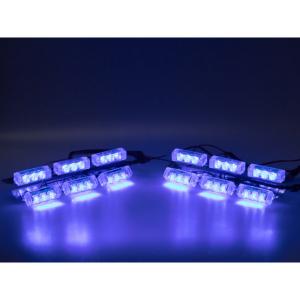 Modrý LED predátor do mriežky 12V - 4x LED svetlo