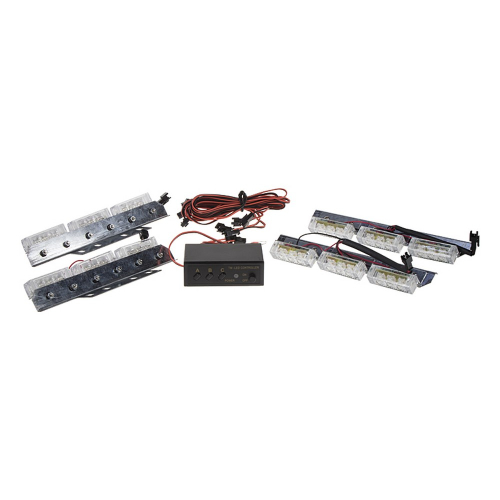 Sada modrých výstražných LED svetiel 12V