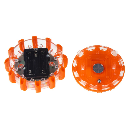 Použití červeného výstražného LED světla 12 + 3LED na 3x baterii AAA