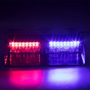 Vnútorný LED predátor 12V - 16x 3W LED modro-červený (210 x 42 x 75mm)