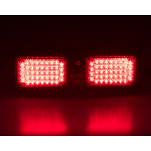 Vnútorný LED predátor 12V na slnečnú clonu - červený (320 x 108 x 33mm)