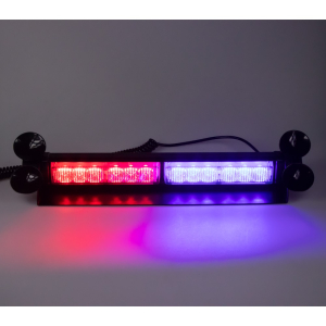 Vnútorný LED predátor 12V - 12x 3W LED modro-červený (356 x 60 x 80 mm)