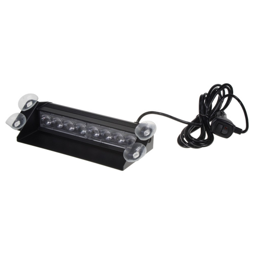 12/24V přísavkový modro-červený 24W LED predátor s přísavkami na čelní sklo