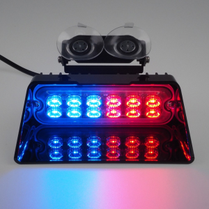 Vnútorný LED predátor 12/24V - 12x 3W LED modro-červený (154,9 x 108,8 x 46,6 mm)