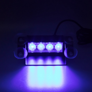 Vnútorny modrý LED predátor 12/24V - 4x 3W LED (145x53x100mm)