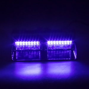 Vnútorny modrý LED predátor 12/24V - 16x 3W LED (210x42x75mm)